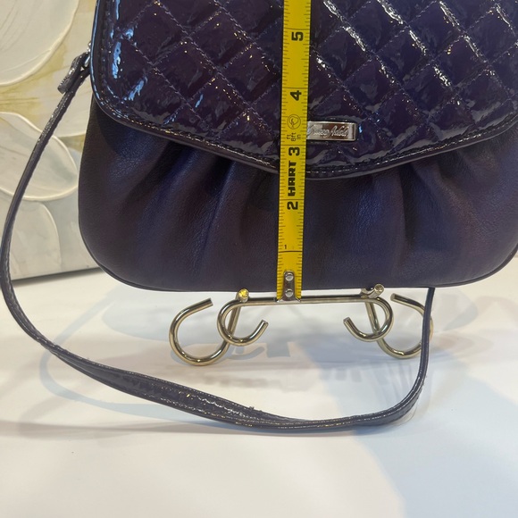 Grace Adele Quilted Purple Clutch - Picture 13 of 13